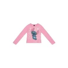 Blusa do Stitch Blusa Infantil Menina Manga longa Disney Lilo & Stitch licenciada - tamanho 4 ao 14
