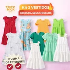 VESTIDO INFANTIL TRICK NICK PREMIUM - MONTE SEU KIT VESTIDO - lote de vestidos menina
