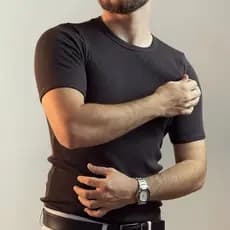 Camiseta Masculina Algodão Canelada Slim Fit Ribana Premium