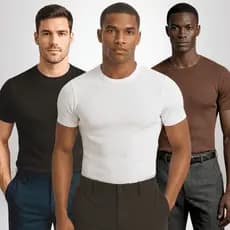 Camisetas Masculinas Canelada 3 ou 1un Slim Premium Básica Dia a Dia
