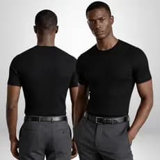 Camiseta Masculina Canelada Americana Slim Fit Ribana Premium Dia a Dia