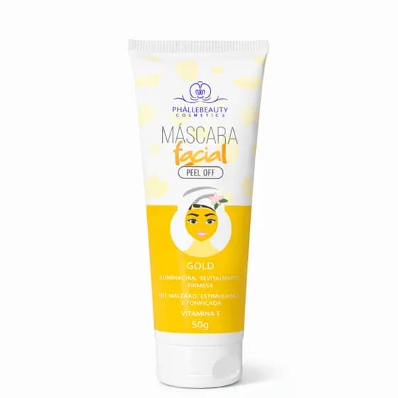 Máscara Facial Hidratante Gold Moda Beleza Feminina Phállebeauty Cosméticos Peel Off