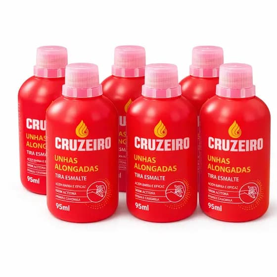 6 Alongador Unhas Cruzeiro Esmalte Moda Tira Mulher Cosméticos Feminina