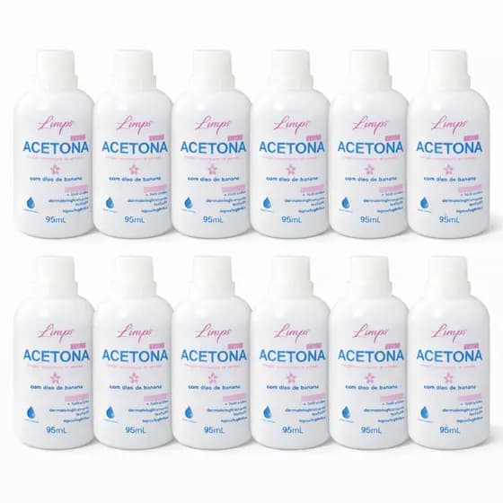 12 Acetonas Óleo Feminina Tintas Beleza Esmalte Unhas Moda Cosméticos Banana Mulheres