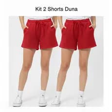 Kit 2 Shors Duna Sem Bolsos Vem Com Laço Social Feminino Alfaiataria Do P Ao GG Casual Elegante