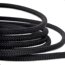 Corda Náutica Amarração Carga 8mm 20 Metros 100% Poliéster Preto