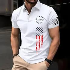 Camiseta Polo American 1776 Street Manfiny Piquet