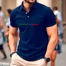 Camisa Polo ITALY Manfinity Manga Curta Camiseta Piquet