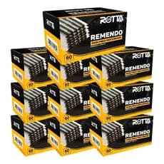 kit C/10 Caixas Refil Para Pneu Remendo Macarrão Preto Rotta