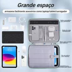 Capa para Tablet de 11/13 Polegadas Bolsa de Transporte para Ipad com Múltiplos Compartimentos Alça