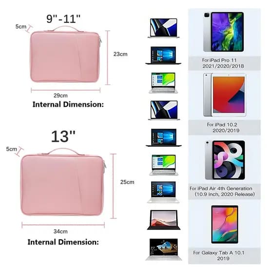 Bolsa para Tablet Impermeável com Múltiplas Camadas e Almofadadas Estojo Protetor para iPad 11/13 polegadas