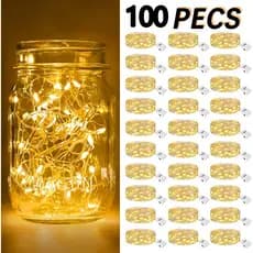 20/30/50/100 Fio de Fada LED 3m Branco Quente para Quarto Festa Casamento Natal Decoração Aconchegante