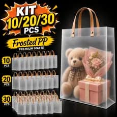 10/20/30 Sacolas de Presente  PP Fosco com Alças Reforçadas para Presentes Festas e Lembrancinhas