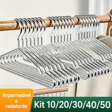 10/20/30 Cabides Para Roupas Em Aço Inoxidável  Reforçados Antiferrugem Resistentes