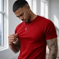 Camiseta Camisa Masculina Basica Estilo Gringo Americana Casual Justa ao Corpo Unidade e Kit