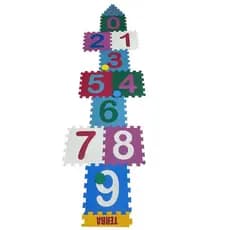Amarelinha EVA 30x30 Tapete Tatame 10mm Infantil Educativo 15 peças