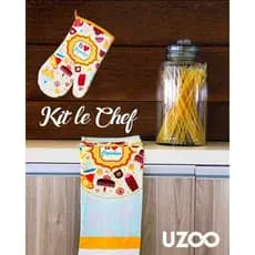 Kit Luva Térmica com Pano de Prato Conjunto Cozinha