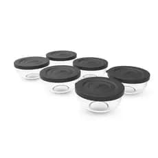 Kit 6 Potes Tigela Pequena Com Tampa Sobremesa Tempero  Papinha Doces Resistente