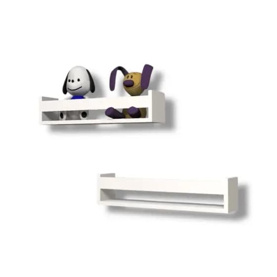 2 PRATELEIRA LIVROS MONTESSORIANA 60 CM SALA QUARTO BANHEIRO