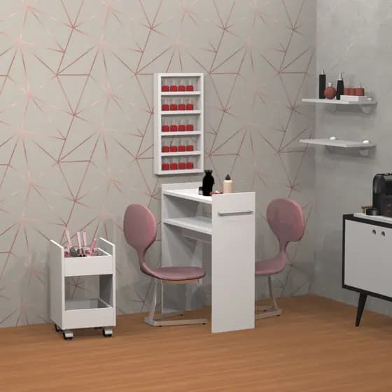Expositor 100 Esmaltes Unhas Manicure Salão De Beleza Vitrine Para Esmalte Acetona Cabine Gel Unha Decorada Organizador