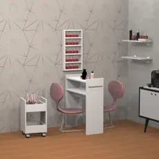 Expositor 100 Esmaltes Unhas Manicure Salão De Beleza Vitrine Para Esmalte Acetona Cabine Gel Unha Decorada Organizador