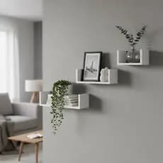 Kit U Para Quarto Decoração Natal Prateleiras U Decorativo Quadros Enfeites