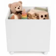 Nicho Organizador Infantil Com Rodinhas Branco Decorativo
