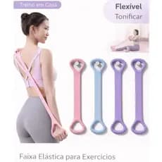 Faixa Elástica de Silicone 20LB Para Glúteos, Pernas, Yoga e Treino em Casa