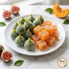 300 GRS MIX de figo e abóbora cristalizada