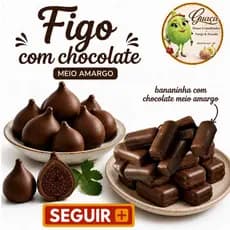 CHOCOMIX 300 GRS Figo e Bananinha cobertos com Chocolate meio amargo