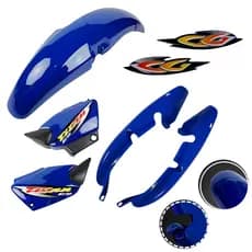 Kit Carenagem Cg Titan 125 Azul 2000 2001 2002 2003 2004 + Adesivos