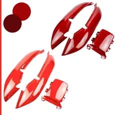 Carenagem Cg Titan 125 Vermelho C/Brilho Envernizado Guarau Maceio 95 96 97 98 99 Rabeta Completa Par + Central