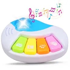 Mini Piano Musical com Luz Teclado Divertido Brinquedo com Som para Bebês e Crianças