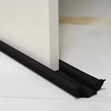 Protetor de Porta Duplo Rolinho 70cm e 80cm Impermeável Proteção Dupla Preto