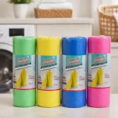 Pano de Microfibra Rolo 20 Panos Multiuso Lavável Reutilizável para Cozinha Louças Superfícies Limpeza