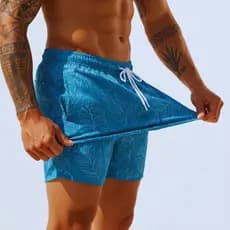 Short Tactel Masculino Estampado Bermuda Mauricinho Tactel Grosso e Elastano - Praia Academia