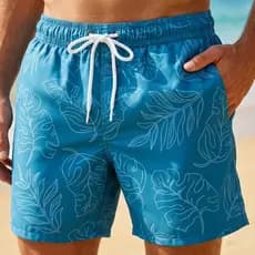 Bermuda Short Tactel Masculino Estampado Mauricinho Tactel Grosso e Elastano - Academia Praia Verão