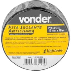 Fita Isolante Antichama Vonder 19mm 10m 750v