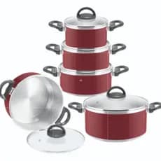 Jogo de Panelas Grande Conjunto caçarola Kit 5 pçs Grossa
