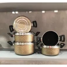 Jogo De Panelas Caçarolas Conjunto Kit 5 peças16 a 24 Antiaderente 5 Camadas De Teflon