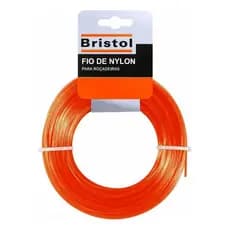 Fio De Nylon Bristol Quadrado 2,4mm P/ Roçadeiras Com 10m Laranja