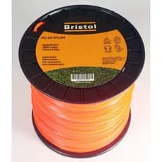 Fio De Nylon Bristol Quadrado 3.0mm P/ Roçadeiras Rolo 2kg Laranja