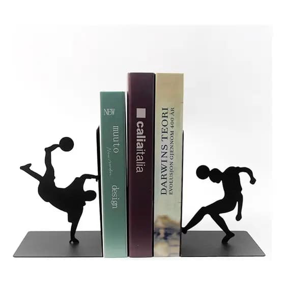 Suporte Livro Aparador Porta Livros Aço Futevôlei Preto