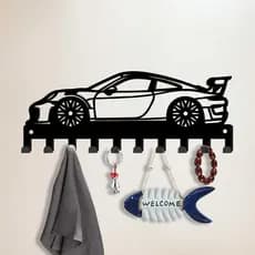 Porta-chaves Carro Ralean Prático E Durável Metal Preto Garagem Carro Esportivo