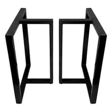 Base De Mesa De Jantar Kansas Tampos Até 2,00 X 1,00 Cor Preto Pés de mesa
