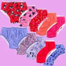 Kit 5 Ou 10 Calcinha Infantil Estampada De Algodão Para Menina Criança E Bebê Super Confortável Kids Enxoval