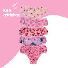 Kit 10-5 Calcinhas Infantil De 01 a 8 Anos 100% Algodão calsinha De Menina enxoval desfralde