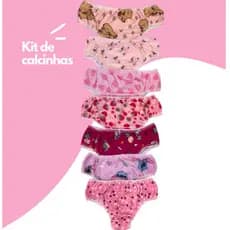 Calcinha Infantil Kit 10-5 un calcinhas bebê Calsinha menina 0 a 8 anos Algodão Calcinha 100% Algodão Enxoval Infantil