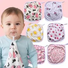 PANINHO FRALDINHAS DE BOCA PARA BEBÊ 100% ALGODÃO BABETE PRENDEDOR DE CHUPETA ENXOVAL MATERNIDADE