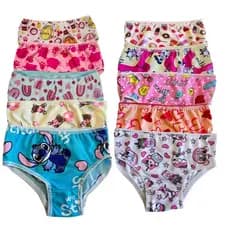Kit 10 Calcinha Infantil 100% Algodão Estampada De 1 a 9 Anos Conforto meninas criança enxoval